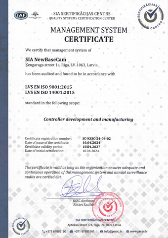 ISO Management System Certificate