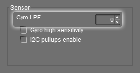 Gyro LPF in GUI